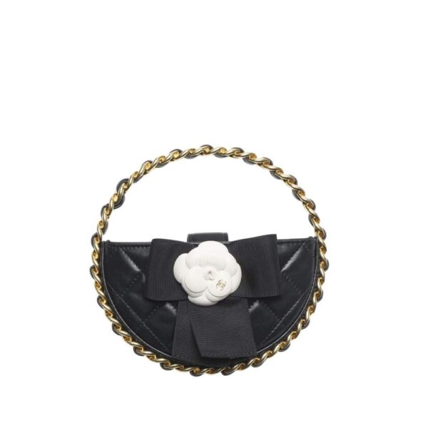 Chanel Pouch Lambskin Mixed Fibers Gold Tone Metal Black 14Cm Ap3584 B14336 94305