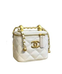Chanel Small Vanity With Chain White 12Cm