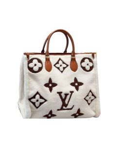 Louis Vuitton Onthego Monogram Teddy Bag White 40Cm