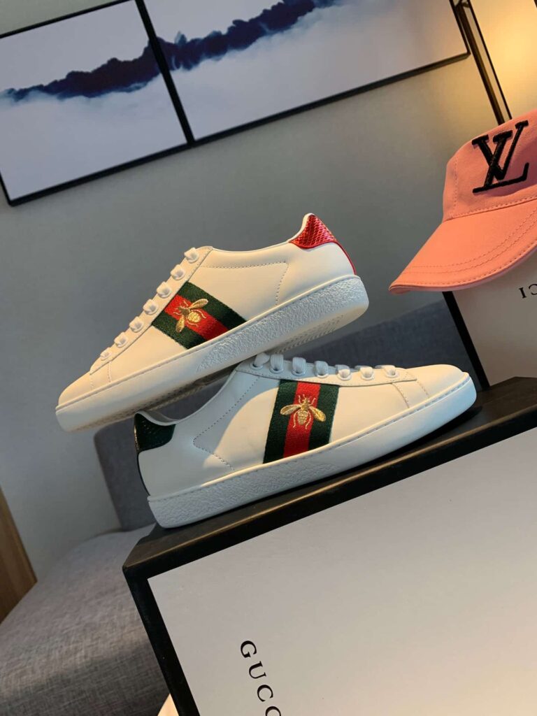 Gucci Ace Embroidered Sneaker Bee White - Image 9
