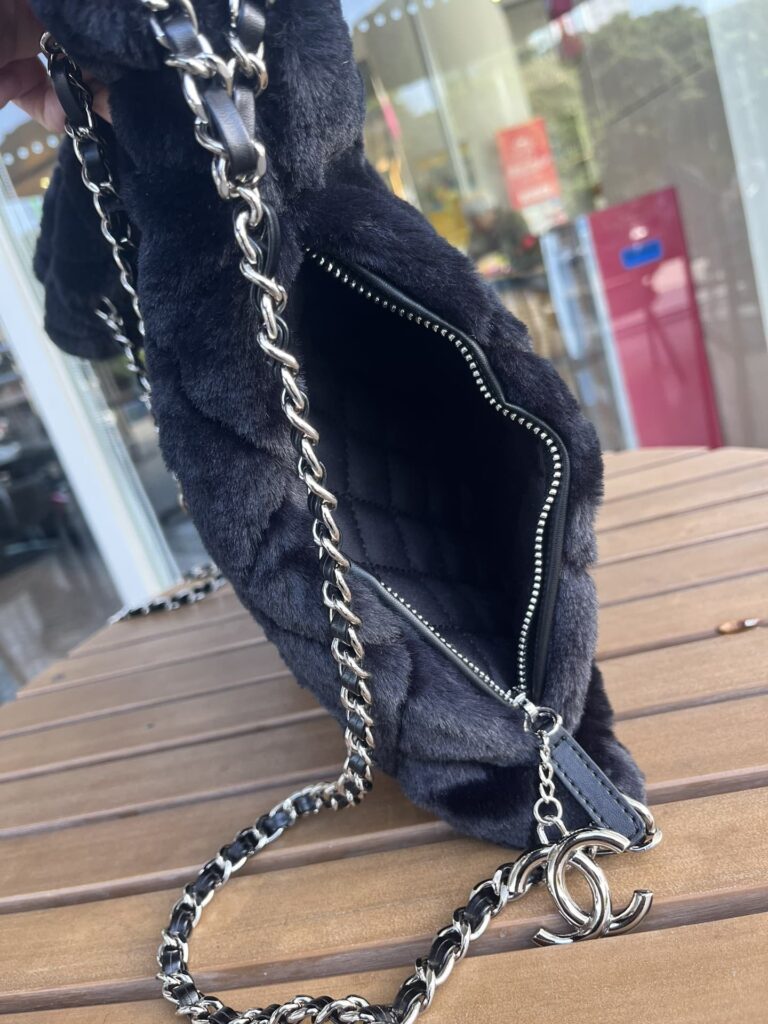 Chanel Large Backpack Lambskin Leather Silver Metal Black 36Cm - Image 2