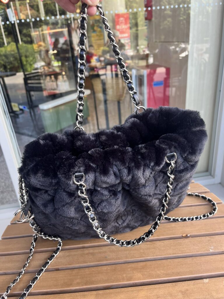 Chanel Large Backpack Lambskin Leather Silver Metal Black 36Cm - Image 3