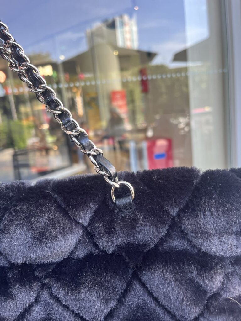 Chanel Large Backpack Lambskin Leather Silver Metal Black 36Cm - Image 4