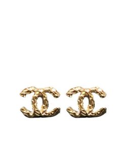 Chanel Cc Earrings Gold