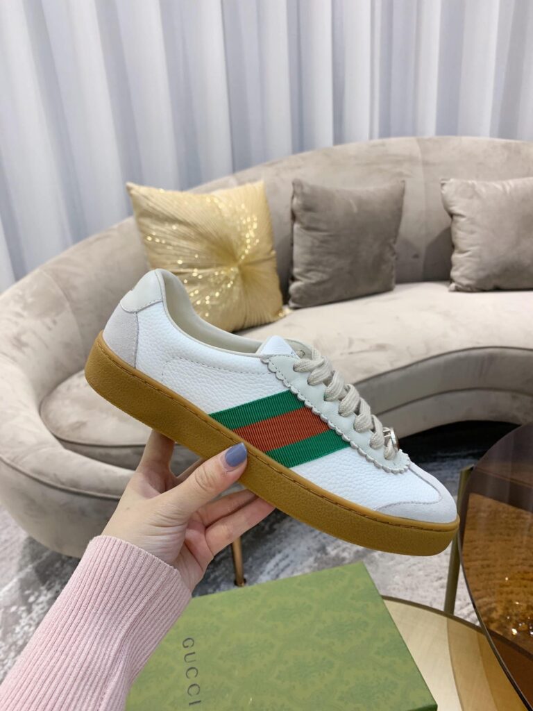 Gucci Women'S Leather Web Multicolor White - Image 9