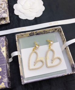 Chanel Heart Gold Earrings