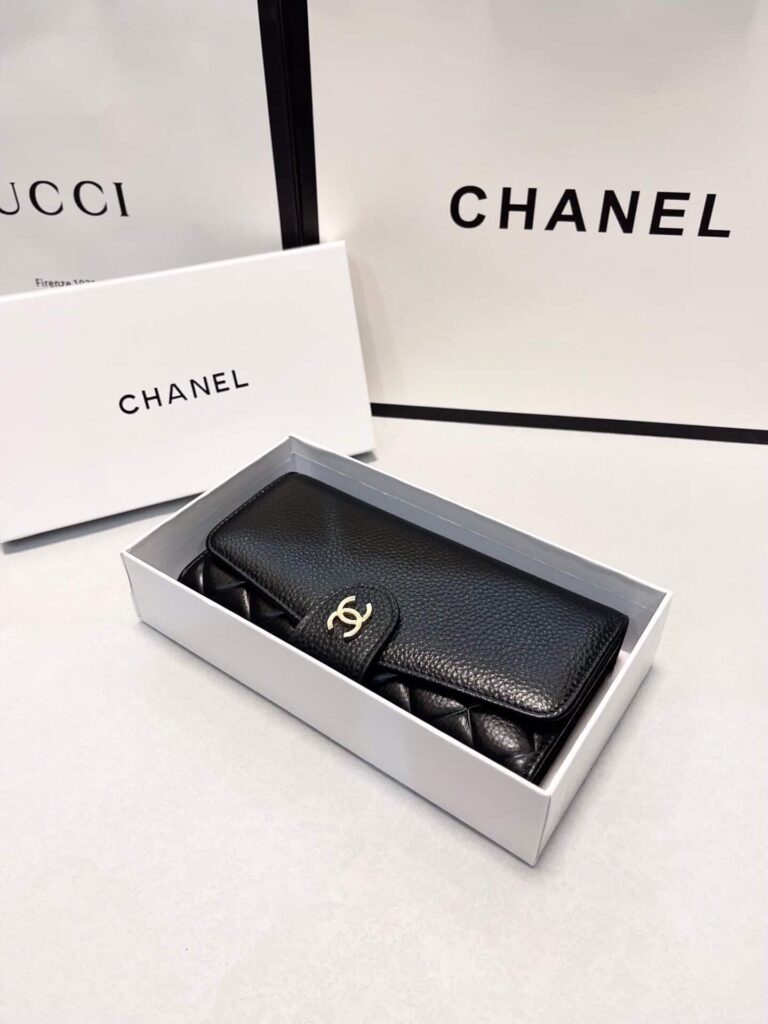 Chanel Long Flap Wallet Black 19Cm - Image 3