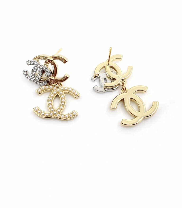 Chanel Cc Triple Earrings - Image 3