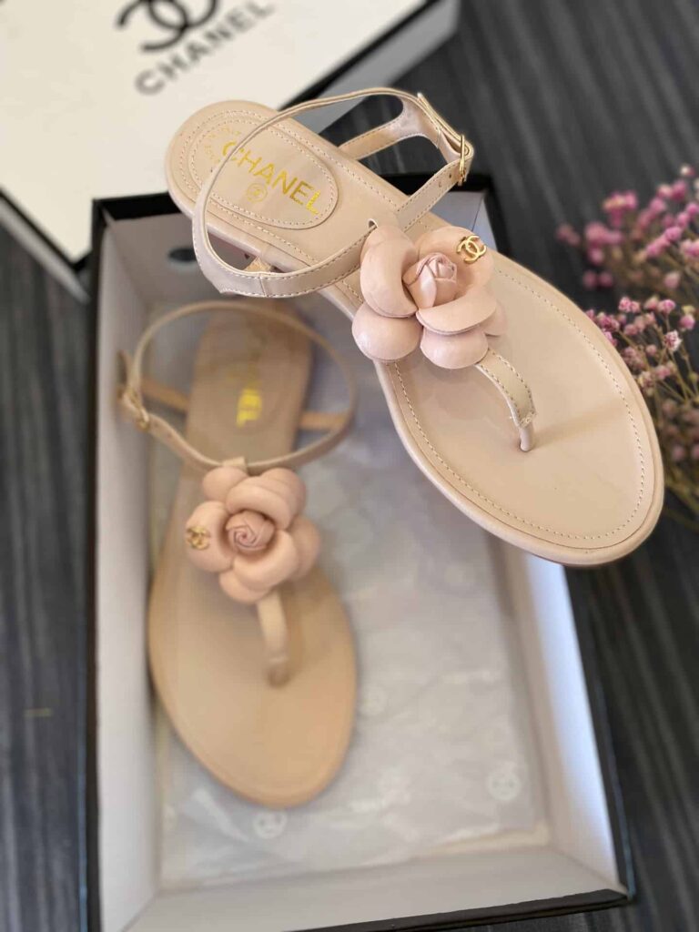 Chanel Jelly Rubber Camellia Sandals Pink - Image 6
