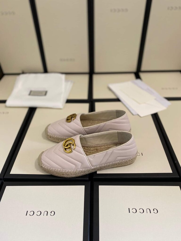 Gucci Leather Espadrille With Double G White 551890 Bko00 1000 - Image 8