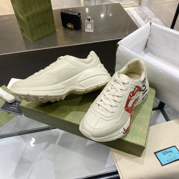 Gucci Women'S Rhyton Sneaker With Mouth Print 552089 A9L00 9522 - Image 2