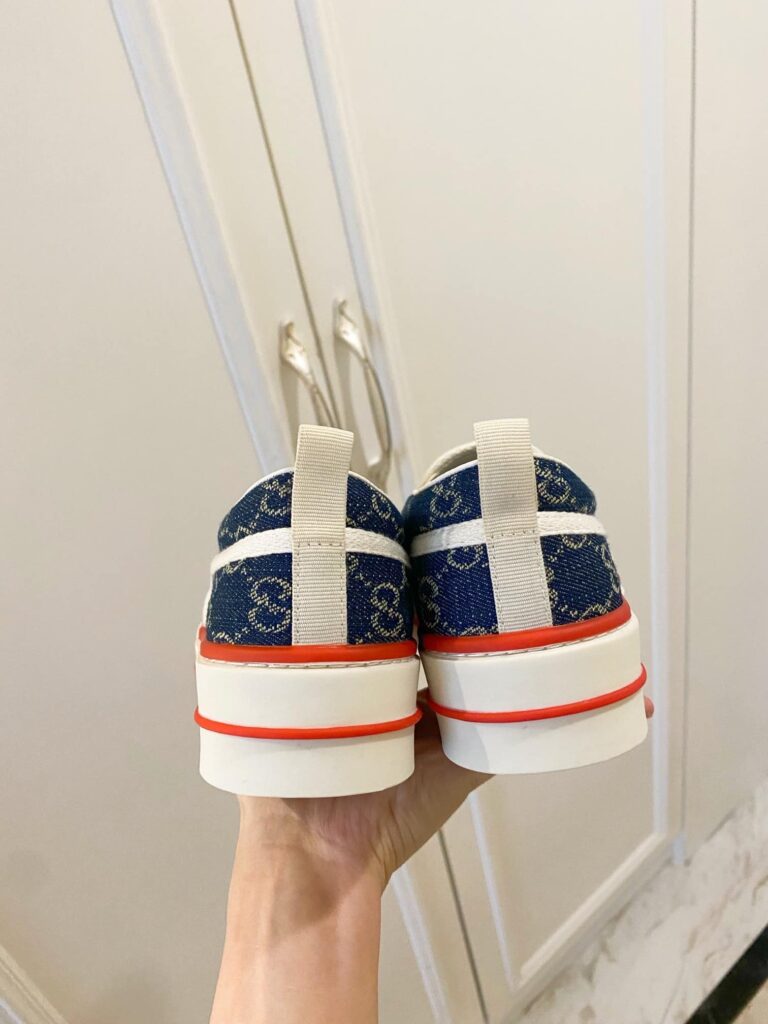 Gucci Women's Tennis 1977 Slip-On Sneaker Dark Blue ?624733 2Kq30 4466 - Image 4