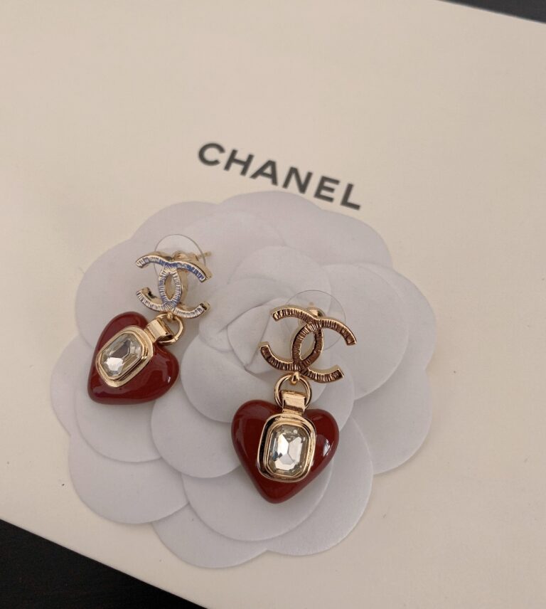 Chanel Heart Earrings - Image 3