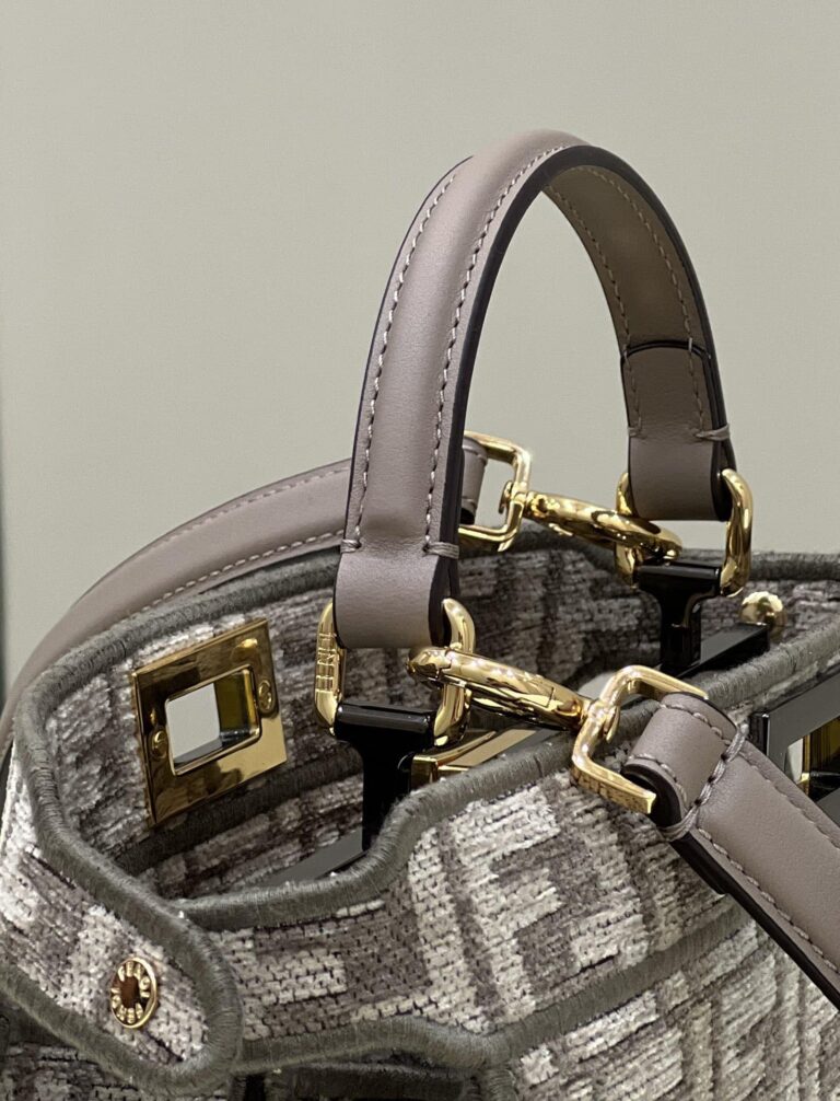 Fendi Peekaboo Iseeu Small Ff Tapestry Grey - Image 5