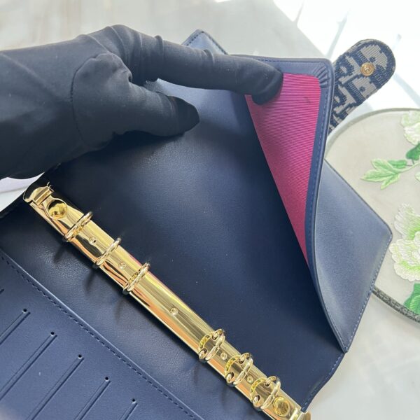 Dior Oblique Jacquard Wallet Blue 19Cm - Image 5