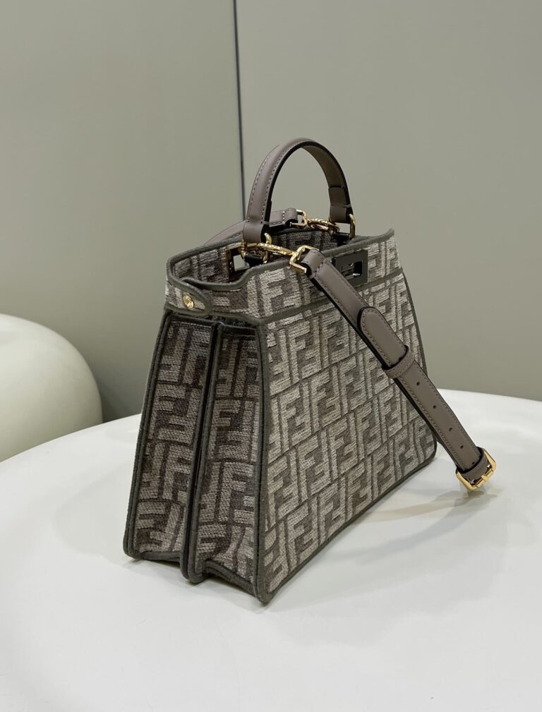 Fendi Peekaboo Iseeu Small Ff Tapestry Grey - Image 6