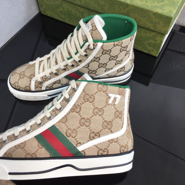 Gucci Tennis 1977 High Top Sneaker Beige Ebony 625807-Hvk70-9765 - Image 8