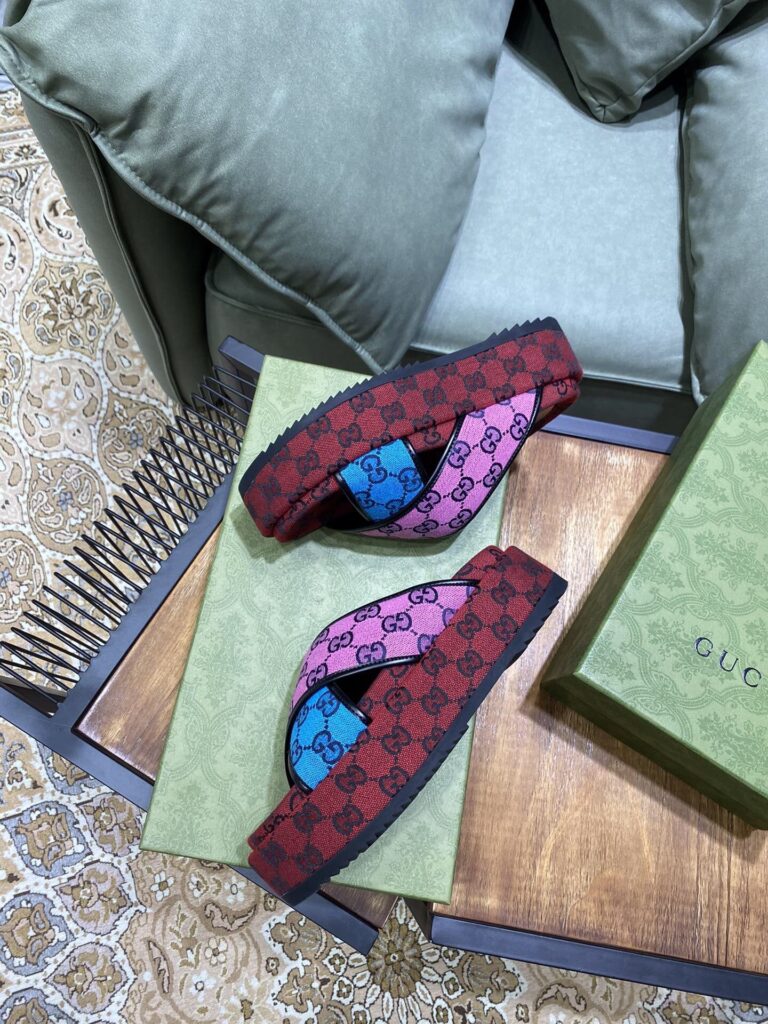 Gucci Multicolor Platform Sandal - Image 4