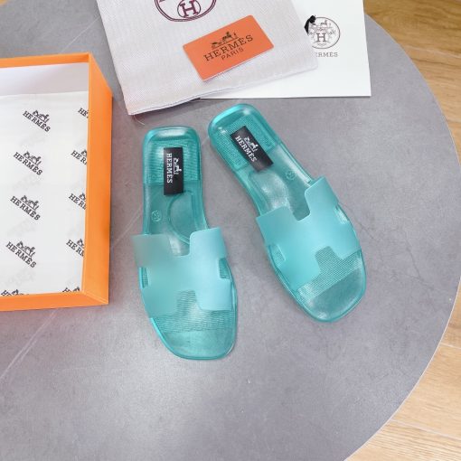 Hermes Plastic Oran Teddy Bear Slipper Sandals - Image 8