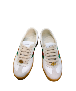 Gucci Women'S Leather Web Multicolor White