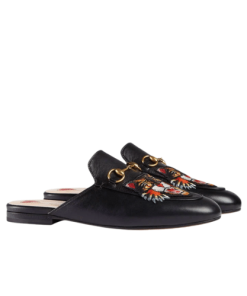 Gucci Princetown Leather Slipper With Angry Cat