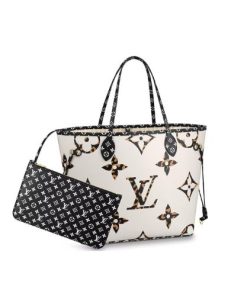 Louis Vuitton Neverfull Monogram Giant Jungle Mm White Havana M44716