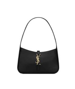 Saint Laurent Le 5 À 7 Mini Hobo Bag In Smooth Black Leather 7103182R20W1000