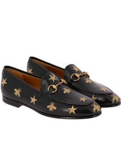 Gucci Jordaan Embroidered Leather Loafer Black 505281 D3V00 1000