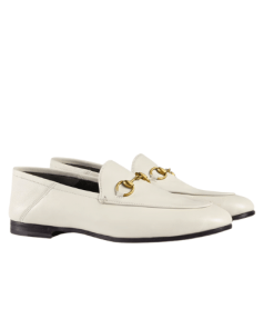 Gucci Women'S Leather Horsebits Loafers White 414998 Dlc00 9022