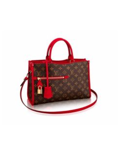 Louis Vuitton Popincourt Mm Tote Bag Monogram Canvas Red
