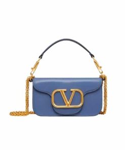 Valentino Locò Small Shoulder Bag In Calfskin Ultramarine Wb0K53Zxlq34