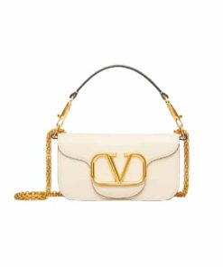 Valentino Locò Small Shoulder Bag In Calfskin White 1W2B0K53Zxli16