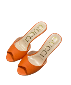 Gucci Women'S Slide Sandal With Double G Orange