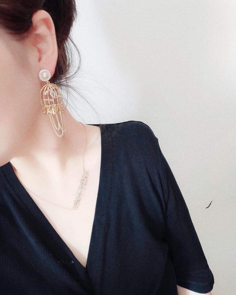 Chanel Birdcage Brooch Golden Earrings - Image 2