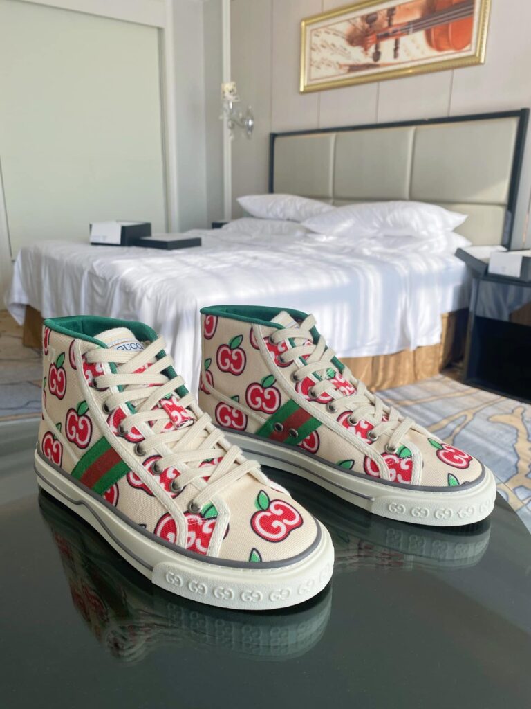 Gucci Tennis 1977 High Top Sneaker Beige - Image 7