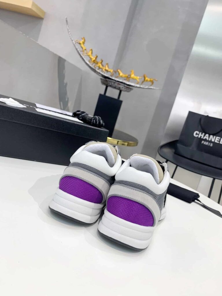 Chanel Low Top Trainer Beige Purple G38299-Y55435-K3164 - Image 7