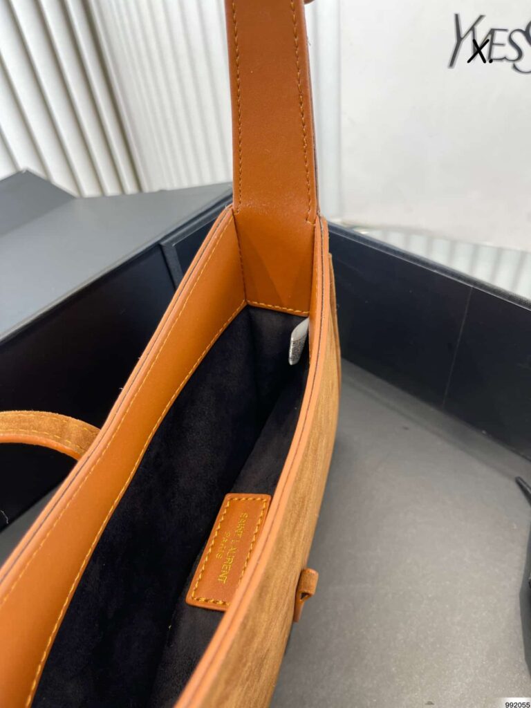 Saint Laurent Ysl Suede Hobo Shoulder Bag - Image 2