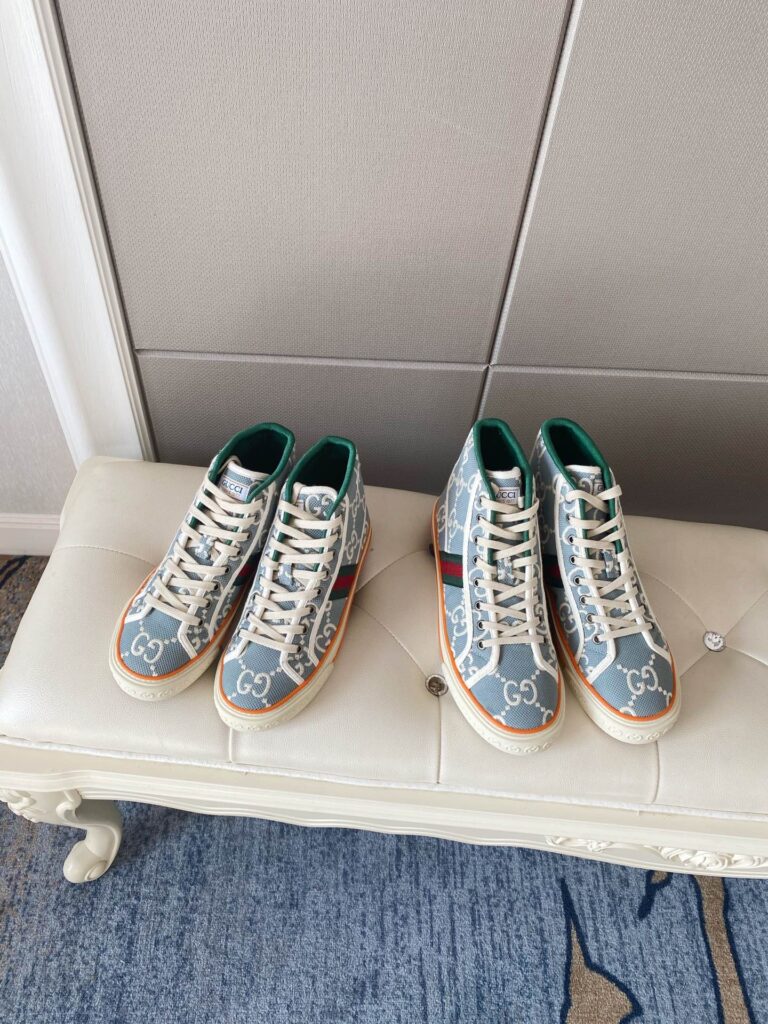 Gucci Tennis 1977 High Top Sneaker Light Blue - Image 5