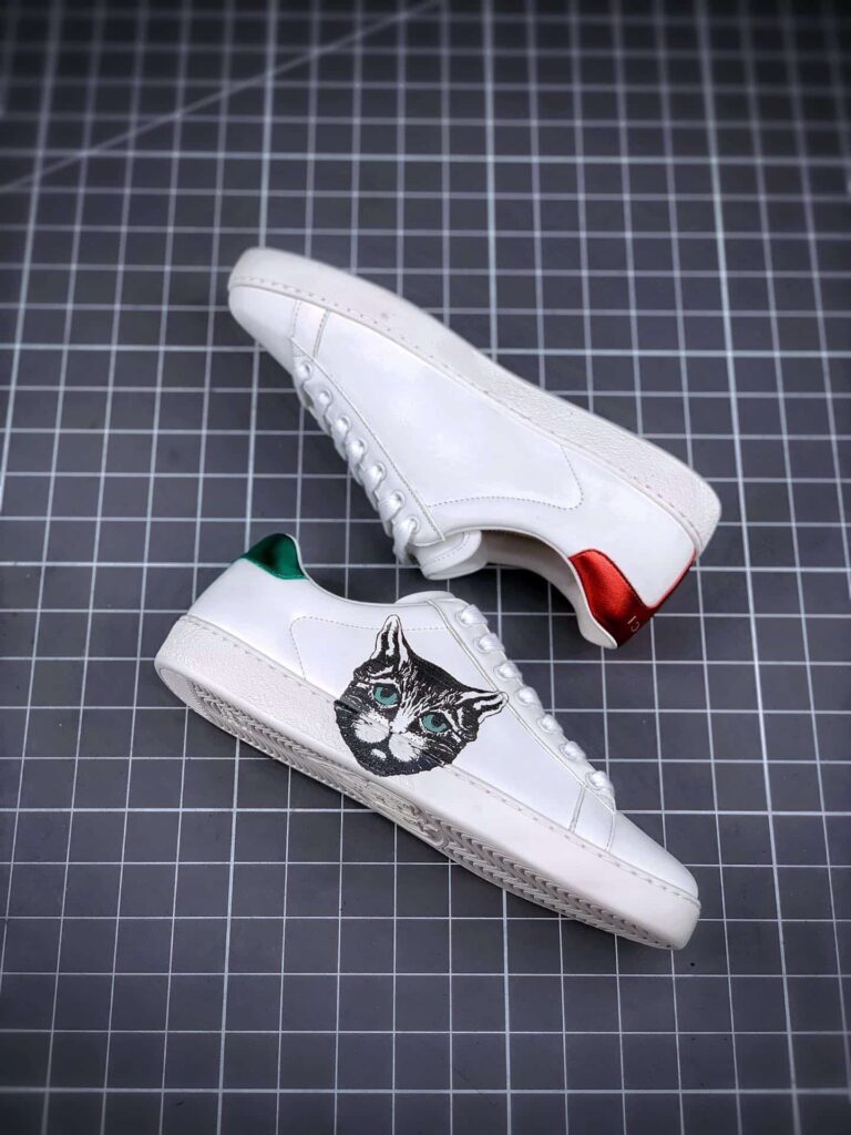 Gucci Ace Embroidered Sneaker Cat White - Image 10
