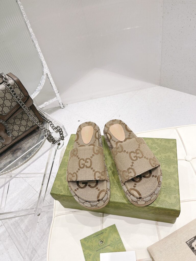 Gucci Women's Platform Slide Sandal Camel 623212 Uko00 2580 - Image 7