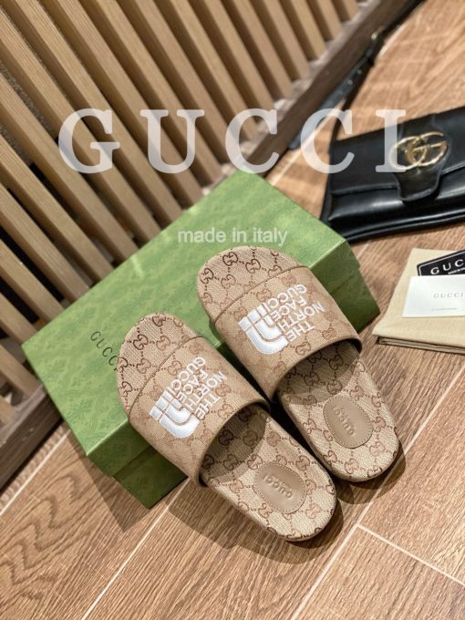 Gucci X The North Face Women'S Slides Beige And Brown - Image 8