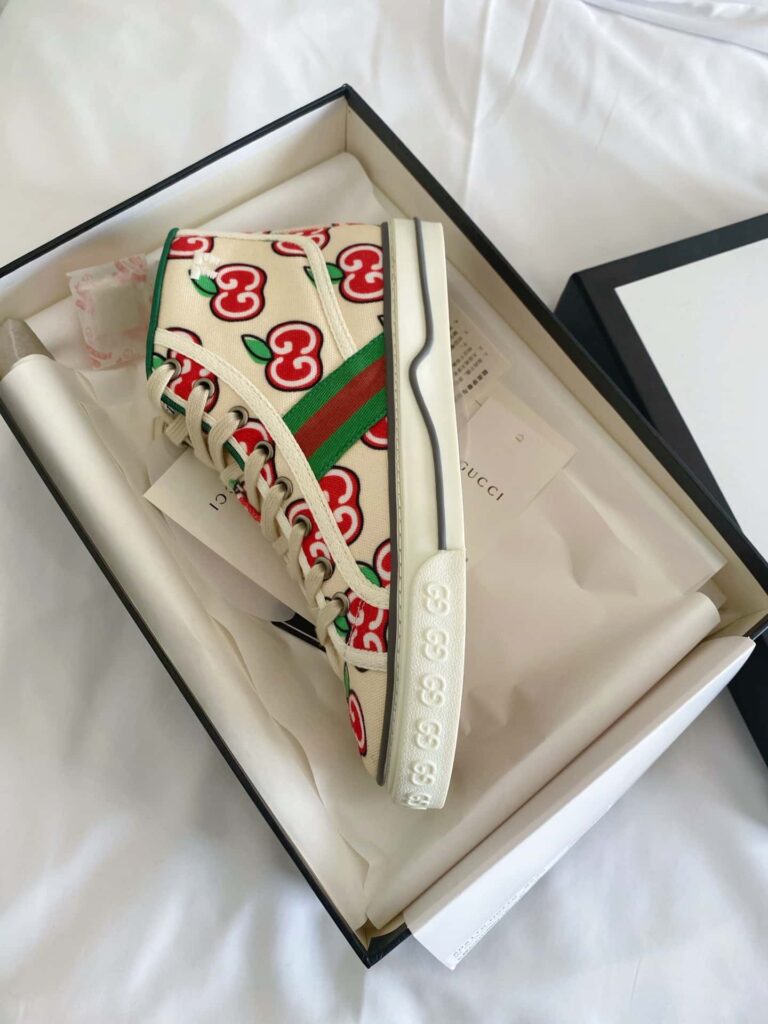 Gucci Tennis 1977 High Top Sneaker Beige - Image 8