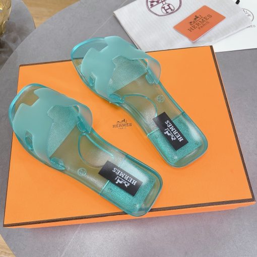 Hermes Plastic Oran Teddy Bear Slipper Sandals - Image 9