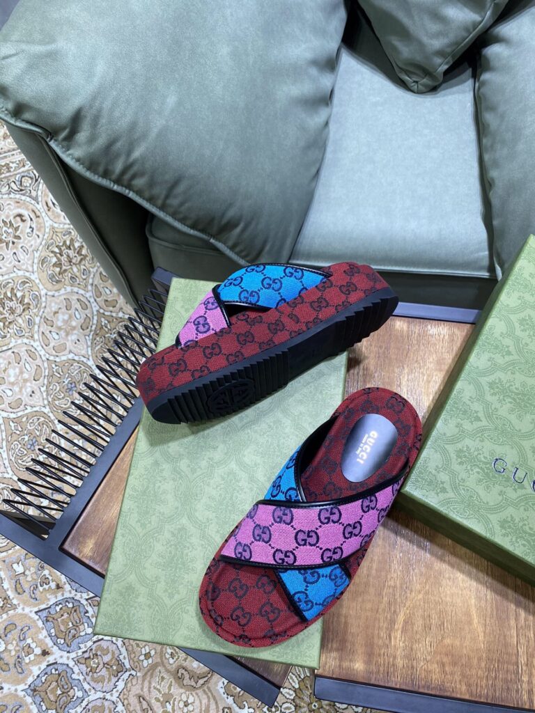 Gucci Multicolor Platform Sandal - Image 2