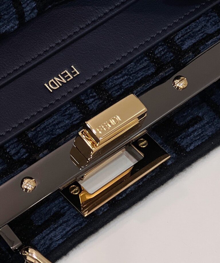 Fendi Peekaboo Iseeu Small Ff Tapestry Blue - Image 7