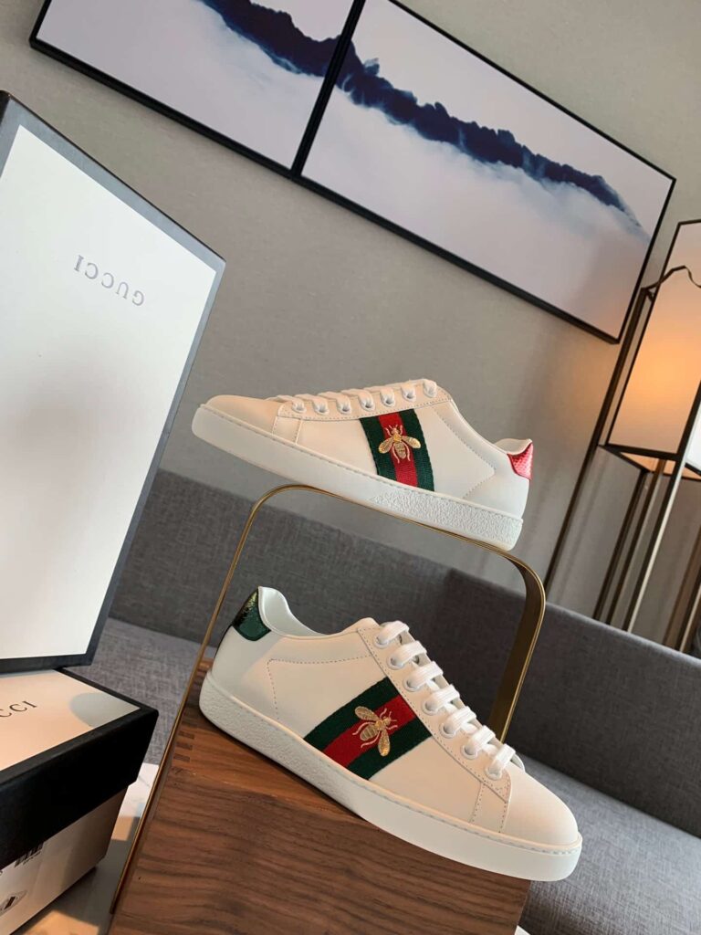Gucci Ace Embroidered Sneaker Bee White - Image 10