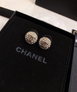 Chanel Button Earrings