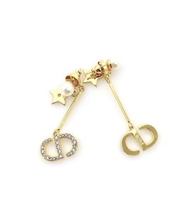 Dior Cd Gold Earrings