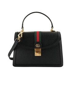 Gucci Gg Matelassé Small Top Handle Bag Black 24Cm