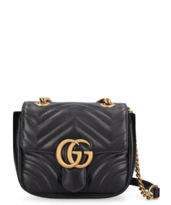 Gucci Gg Marmont Mini Shoulder Bag Black 18Cm ?739682 Aabzc 6832